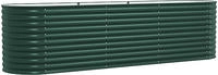 vidaXL Hochbeet Gr&uuml;n 320 x 80 x 81 cm Stahl