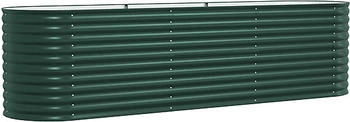 vidaXL Hochbeet 320x80x81 cm Verzinkter Stahl (42008123) grün