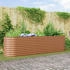 vidaXL Hochbeet Pflanzgefäß Holzoptik Metall 320 X 80 X 81 cm Langlebig (42011326)