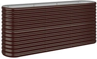 vidaXL Hochbeet Verzinkter Stahl 152x40x68 cm Braun