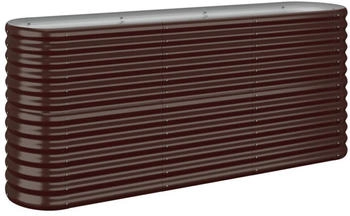 vidaXL Hochbeet Pulverbeschichteter Stahl 152x40x68 cm (318895) braun