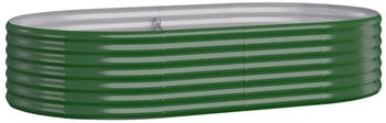 vidaXL Hochbeet Pulverbeschichteter Stahl 175x100x36 cm (318988) gr&uuml;n
