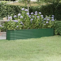 vidaXL Hochbeet Verzinkter Stahl 224x40x36 cm Gr&uuml;n