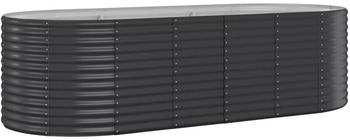 vidaXL Hochbeet Pulverbeschichteter Stahl 249x100x68 cm (319066) anthrazit