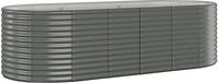 vidaXL Hochbeet Verzinkter Stahl 249x100x68 cm Grau
