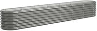 vidaXL Hochbeet Verzinkter Stahl 260x40x36 cm Grau