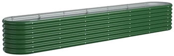 vidaXL Hochbeet Pulverbeschichteter Stahl 260x40x36 cm (318878) grün