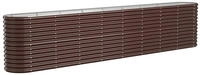 Hochbeet Pulverbeschichteter Stahl 332x40x68 Cm Braun - Vidaxl
