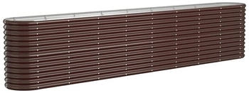 vidaXL Hochbeet Pulverbeschichteter Stahl 332x40x68 cm (318910) braun