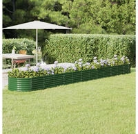 vidaXL Hochbeet Verzinkter Stahl 512x80x36 cm Gr&uuml;n
