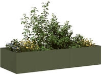 vidaXL Pflanzgef&auml;&szlig; Olivgr&uuml;n 280x80x40 cm Stahl