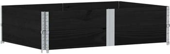 vidaXL Pflanzkasten 150x100 cm Massivholz Kiefer (3295416) schwarz