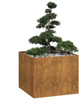 vidaXL Pflanzk&uuml;bel Rostig 100x100x80 cm Wetterfester Stahl