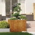 vidaXL Pflanzkübel Rostig 100x100x80 cm Wetterfester Stahl (860828)