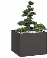 vidaXL Pflanzk&uuml;bel Schwarz 100x100x80 cm Stahl