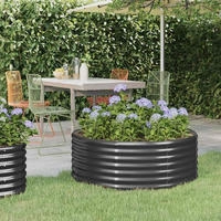 vidaXL Hochbeet Verzinkter Stahl 100x100x36 cm Anthrazit