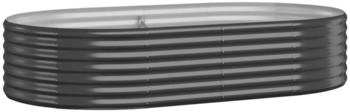 vidaXL Hochbeet Pulverbeschichteter Stahl 175x100x36 cm (318991) anthrazit