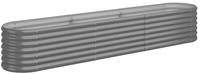 vidaXL Hochbeet Verzinkter Stahl 224x40x36 cm Grau