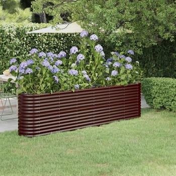 vidaXL Hochbeet Pulverbeschichteter Stahl 260x40x68 cm (318905) braun