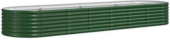 vidaXL Hochbeet Pulverbeschichteter Stahl 296x80x36 cm (318923) grün