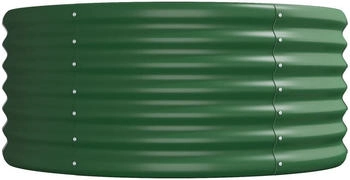 vidaXL Hochbeet Pulverbeschichteter Stahl 440x80x36 cm (318933) gr&uuml;n