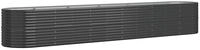 vidaXL Hochbeet Verzinkter Stahl 440x80x68 cm Anthrazit