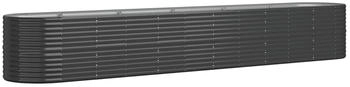 vidaXL Hochbeet Pulverbeschichteter Stahl 440x80x68 cm (318971) anthrazit