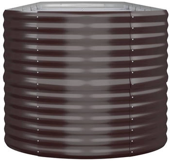 vidaXL Hochbeet Pulverbeschichteter Stahl 440x80x68 cm (318970) braun