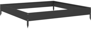 vidaXL Hochbeet 100x100x18,5 cm Stahl (851010) schwarz