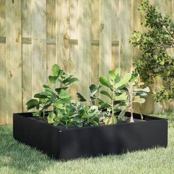 vidaXL Hochbeet 100x100x25 cm Stahl (851031) schwarz