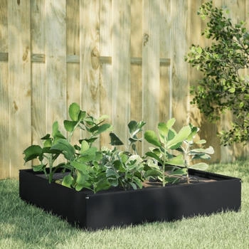 vidaXL Hochbeet 100x100x33,5 cm Stahl (851024) schwarz