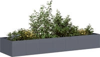 vidaXL Pflanzgef&auml;&szlig; Anthrazit 280x80x40 cm Stahl