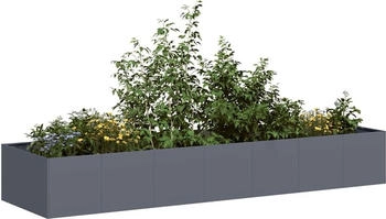 vidaXL Pflanzgef&auml;&szlig; 280x80x40 cm Stahl (860761) anthrazit
