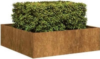 vidaXL Pflanzk&uuml;bel Rostig 100x100x30 cm Wetterfester Stahl