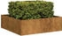 vidaXL Pflanzkübel Rostig 100x100x30 cm Wetterfester Stahl (860814)