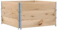 vidaXL Paletten-Aufsatzrahmen 3 Stk. 100x100 cm Massivholz Kiefer