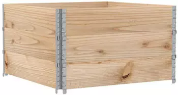 vidaXL Paletten-Aufsatzrahmen 3 Stk. 100x100 cm Massivholz Kiefer (3295374)