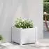 furnicato Garten-Hochbeet PP 43x43x35cm Weiß