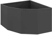 vidaXL Eckpflanzer Schwarz 60 x 60 x 35 cm Stahl