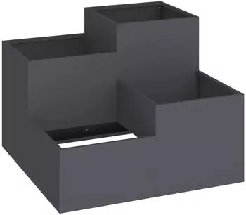 vidaXL Gartenblumentopf Anthrazit 100 x 100 x 60 cm Stahl (865864)