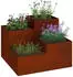 vidaXL Gartenblumentopf Rostig 80 x 80 x 60 cm Wetterfeststahl (865861)