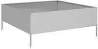 vidaXL Hochbeet 100x100x41 cm Verzinkter Stahl