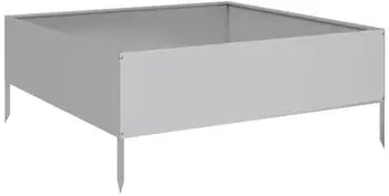 vidaXL Hochbeet 100x100x25 cm Verzinkter Stahl (851036)