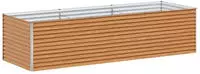 vidaXL Hochbeet Hellbraun 290 x 100 x 68 cm Verzinkter Stahl