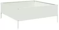 vidaXL Hochbeet Wei&szlig; 100x100x41 cm Stahl