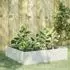 vidaXL Hochbeet Weiß 100x100x25 cm Stahl (851032)