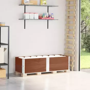 vidaXL Paletten-Aufsatzrahmen 2 Stk. Braun 150x50 cm Massivholz Kiefer (4010300)