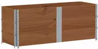 vidaXL Paletten-Aufsatzrahmen 3 Stk. Braun 150x50 cm Massivholz Kiefer