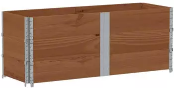 vidaXL Paletten-Aufsatzrahmen 3 Stk. Braun 150x50 cm Massivholz Kiefer (3295381)