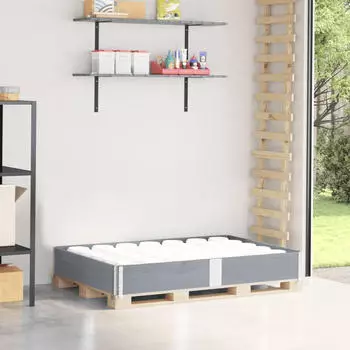 vidaXL Paletten-Aufsatzrahmen Grau 150x100 cm Massivholz Kiefer (4010303)